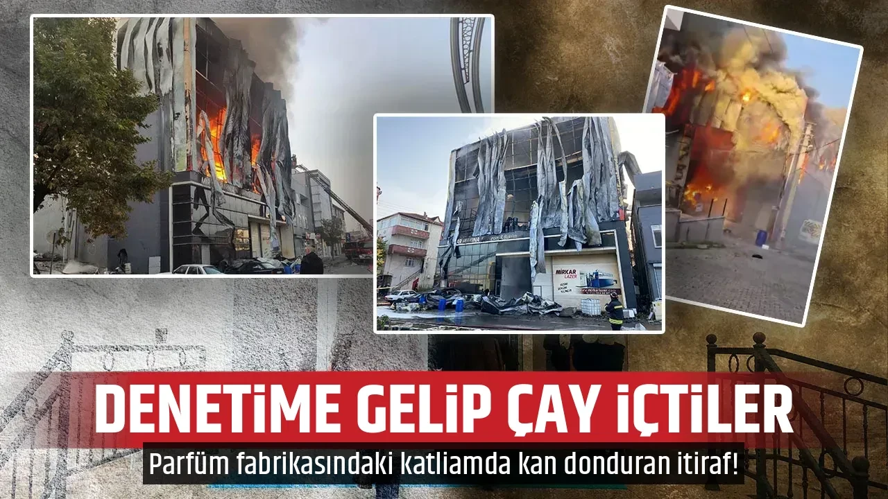 DENETİME GELİP ÇAY İÇTİLER