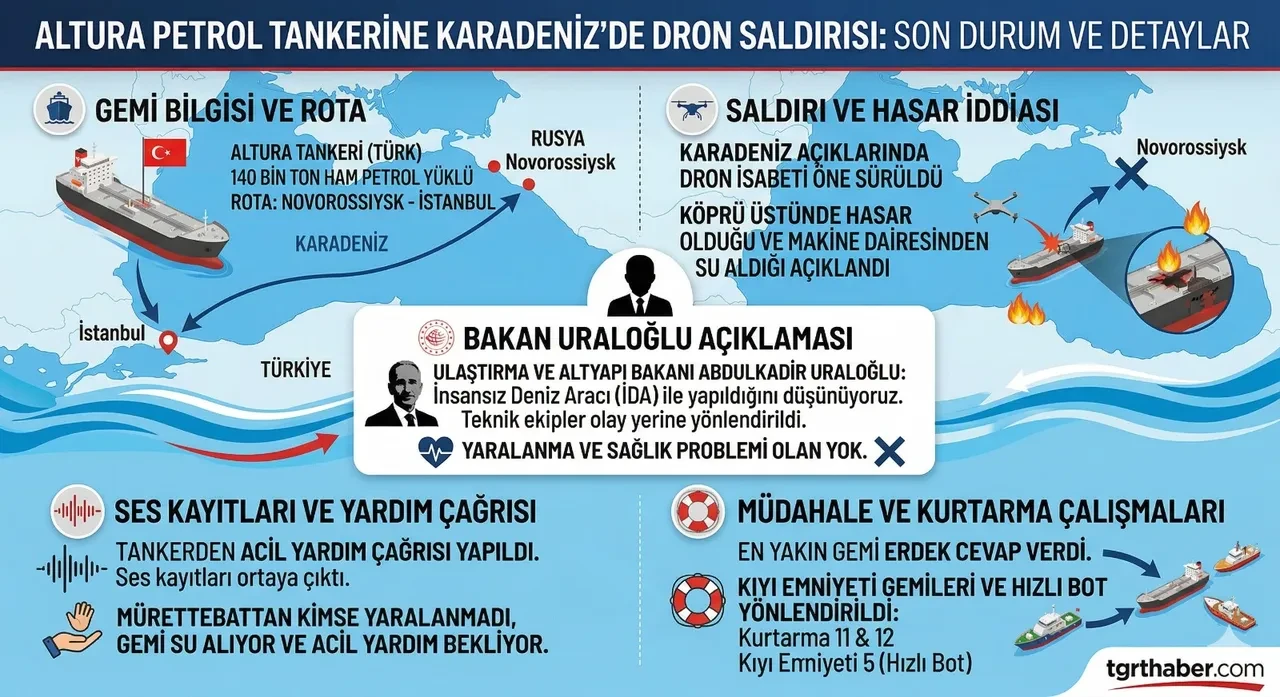 Türk tankerine drone isabet etti! Acil yardım talep ettiler: O anlar telsiz konuşmalarına yansıdı