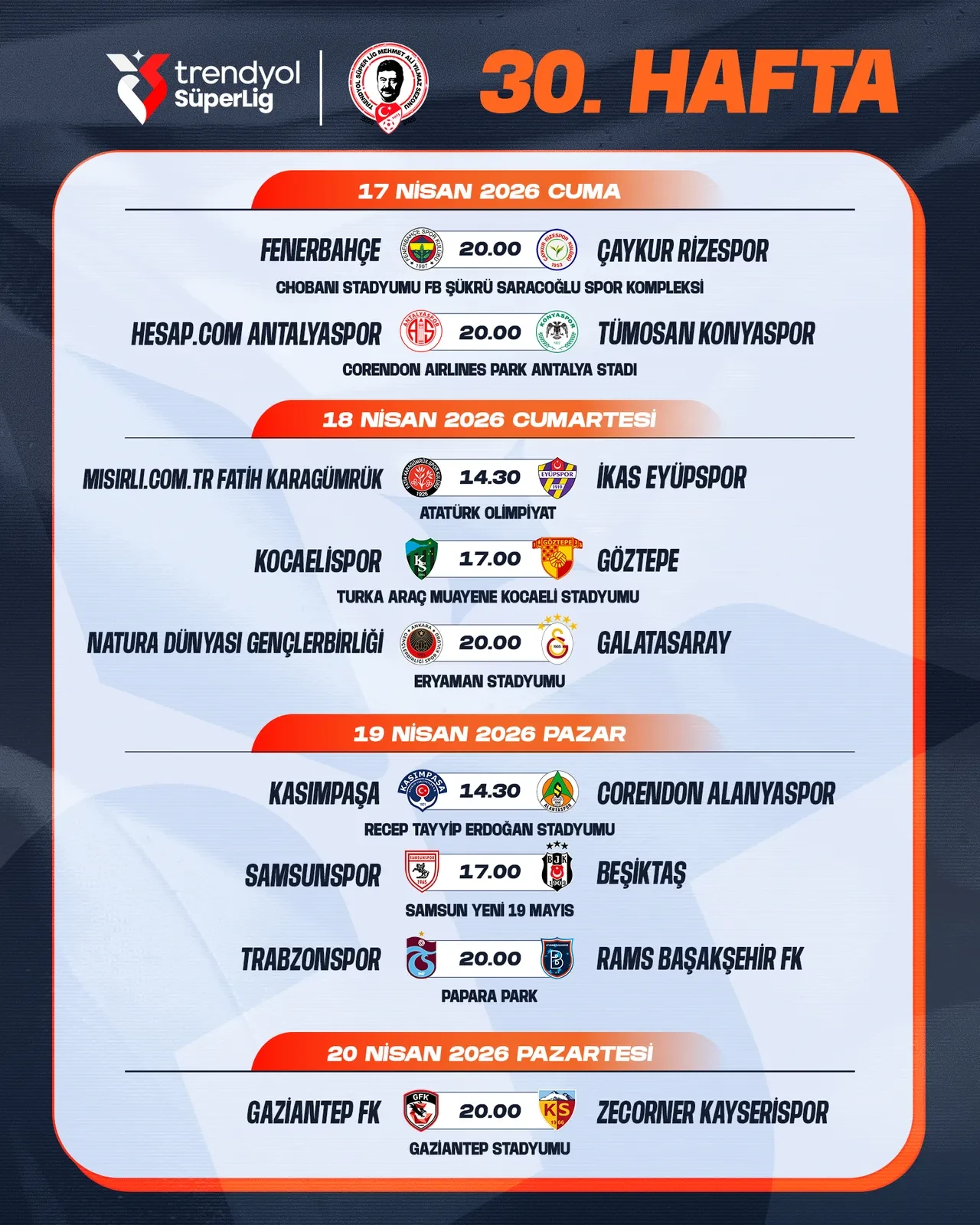 Galatasaray - Fenerbahçe derbisinin tarihi belli oldu