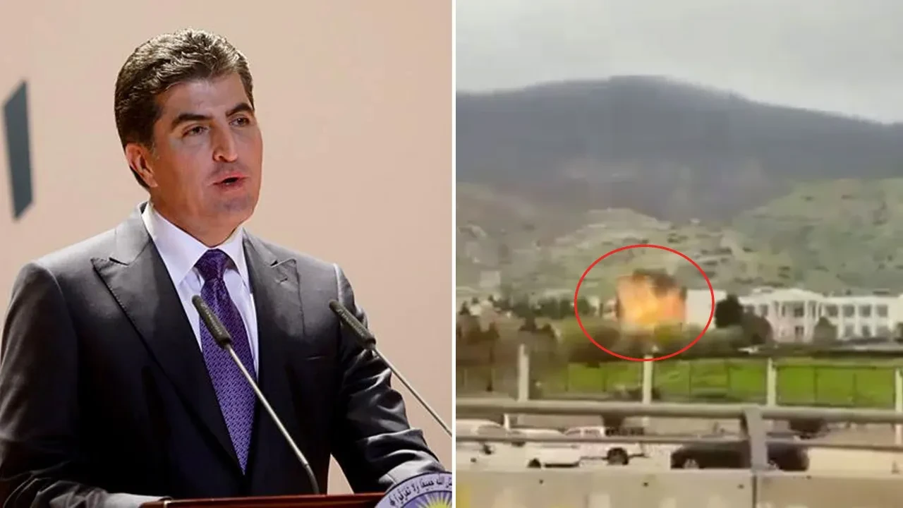Neçirvan Barzani'nin evine dronlu saldırı! O anlar kamerada