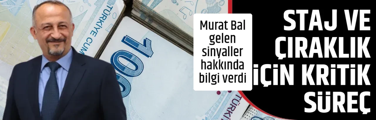 STAJ VE ÇIRAKLIK İÇİN KRİTİK SÜREÇ