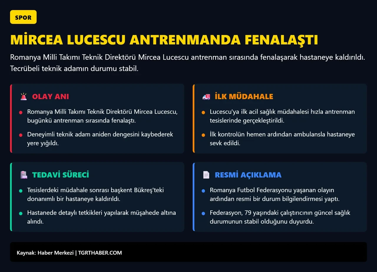 Mircea Lucescu antrenmanda yere yığıldı! Sağlık durumuyla ilgili açıklama geldi