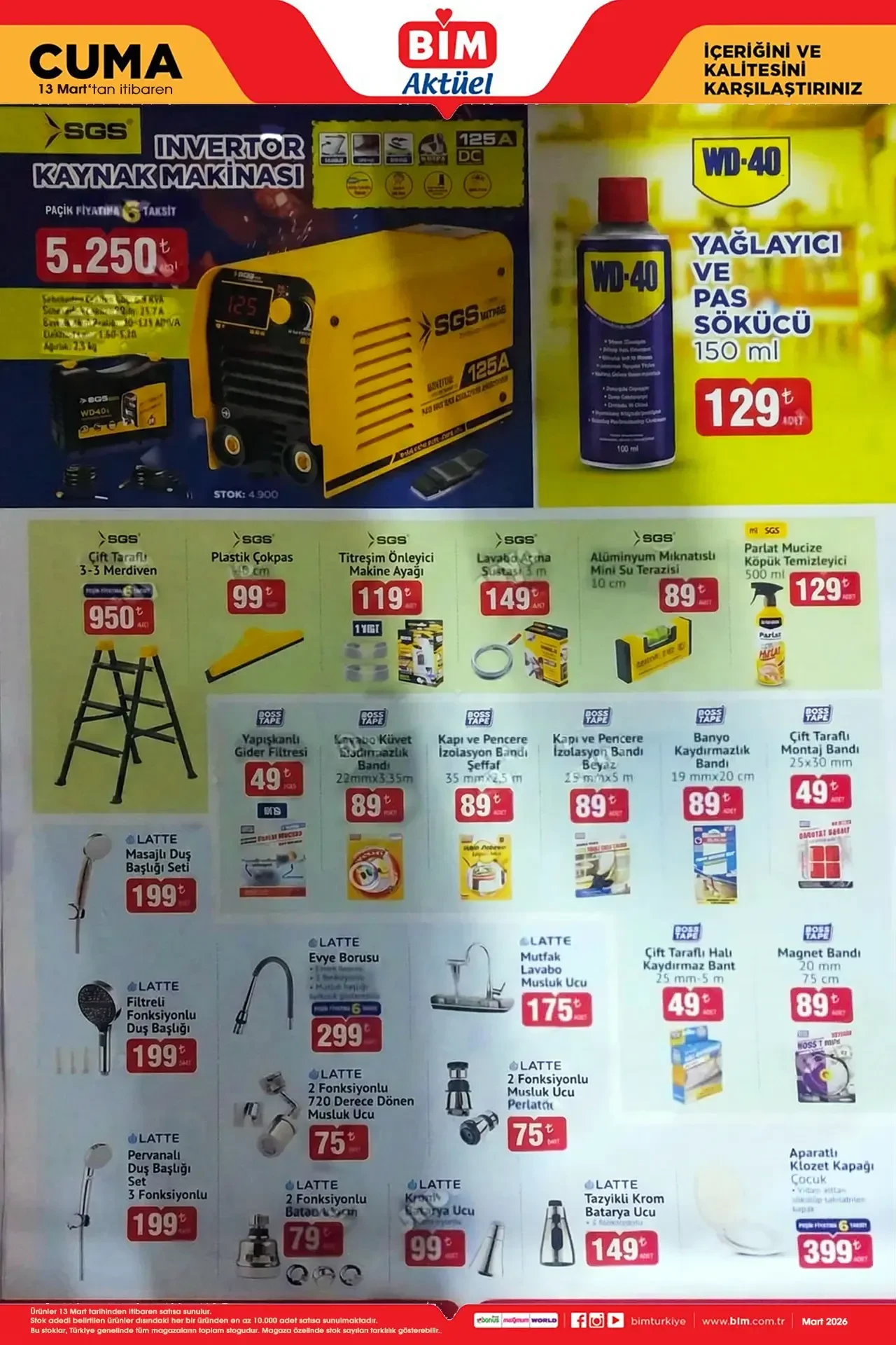 BİM Aktüel Kataloğu 6-13 Mart 2026! Sürahili blender seti, yazı tahtası, cep telefonu ve televizyon modelleri raflara geliyor