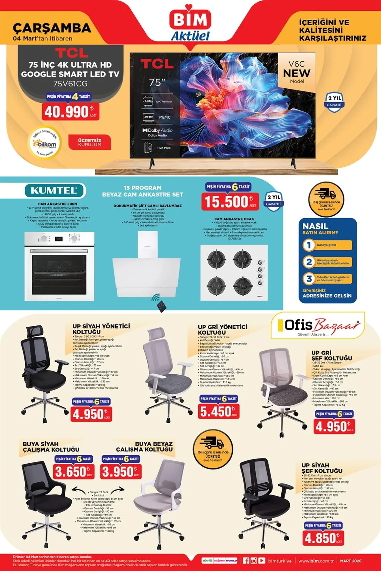 BİM Aktüel Kataloğu 6-13 Mart 2026! Sürahili blender seti, yazı tahtası, cep telefonu ve televizyon modelleri raflara geliyor