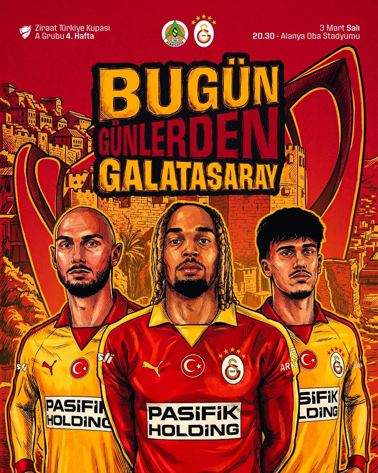 Galatasaray Alanyaspor deplasmanında | ZİRAAT TÜRKİYE KUPASI CANLI MAÇ ANLATIMI