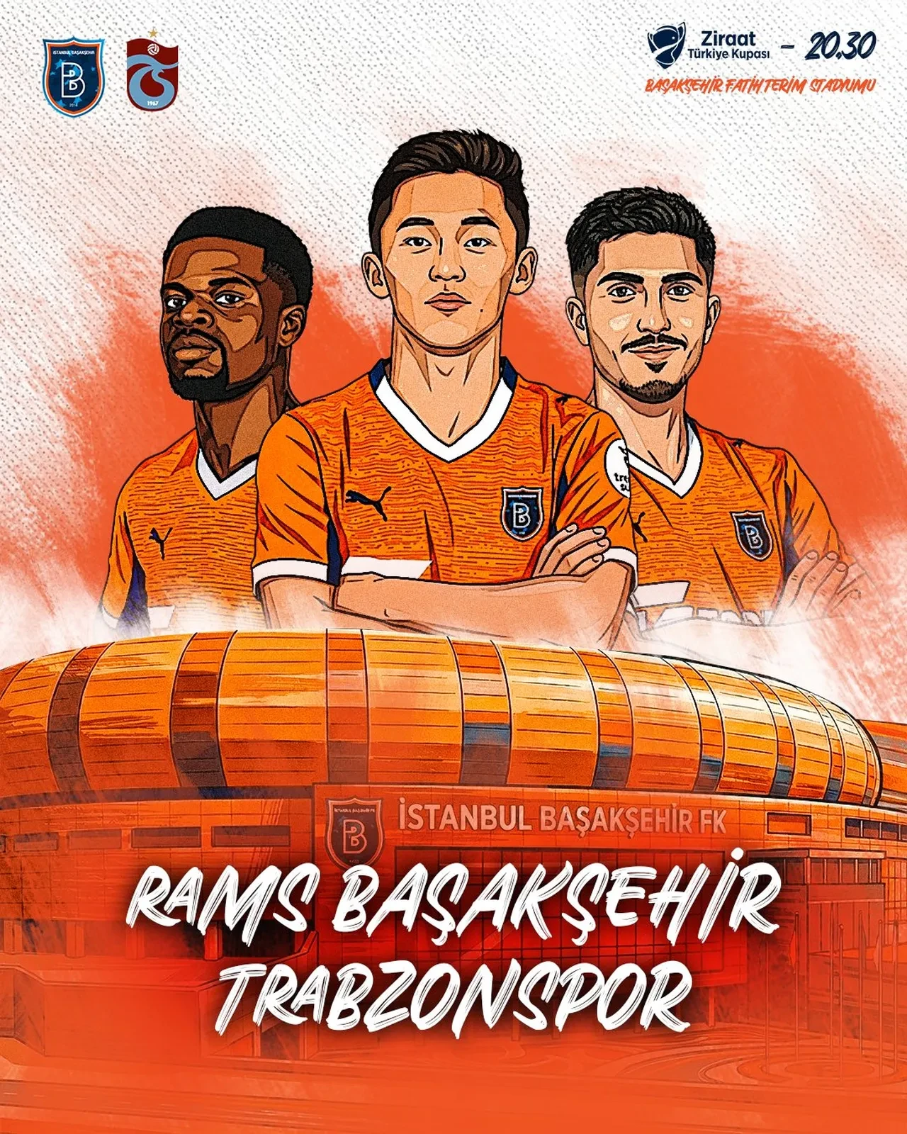 Trabzonspor Başakşehir deplasmanında | ZİRAAT TÜRKİYE KUPASI CANLI MAÇ ANLATIMI