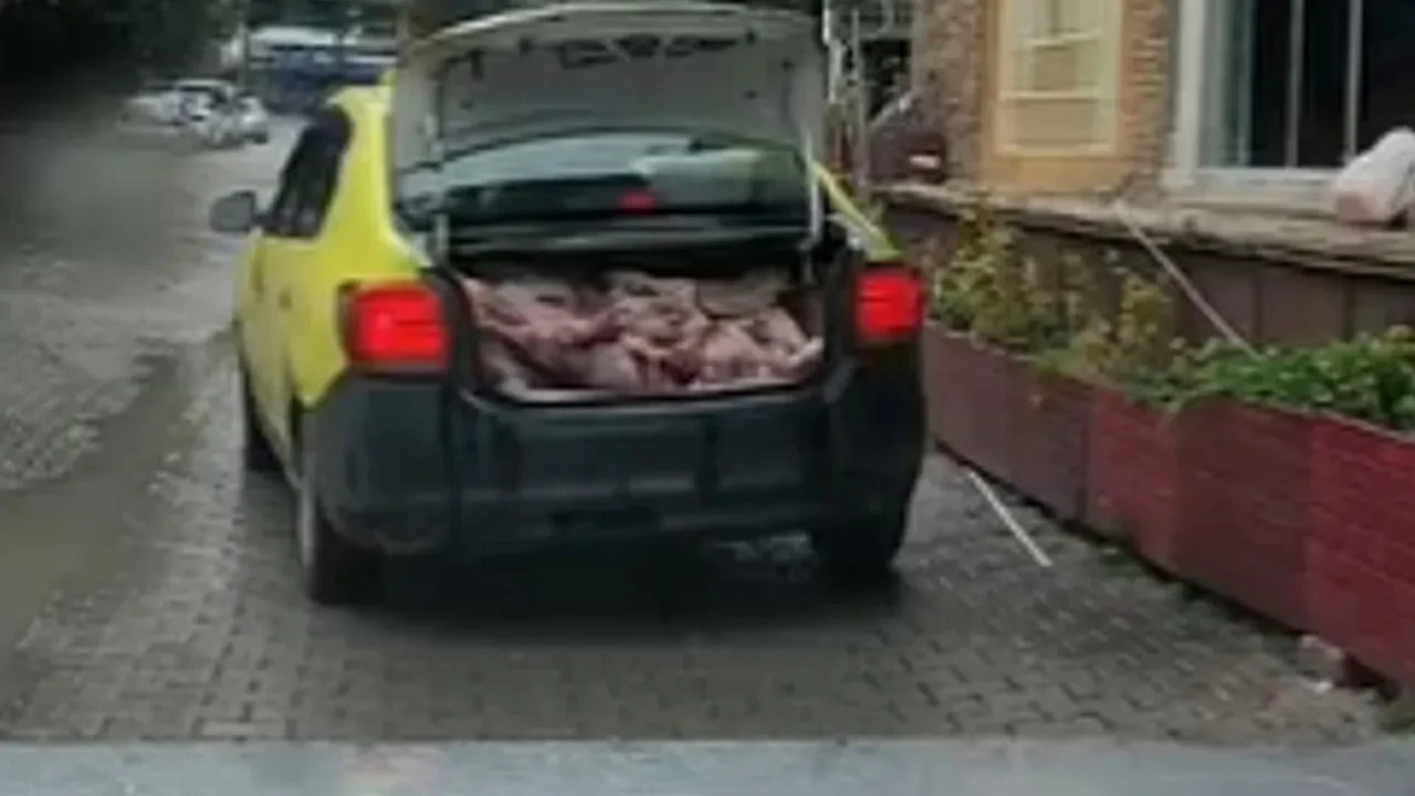 Bir gıda terörü daha! Kilolarca et taksinin bagajında taşındı