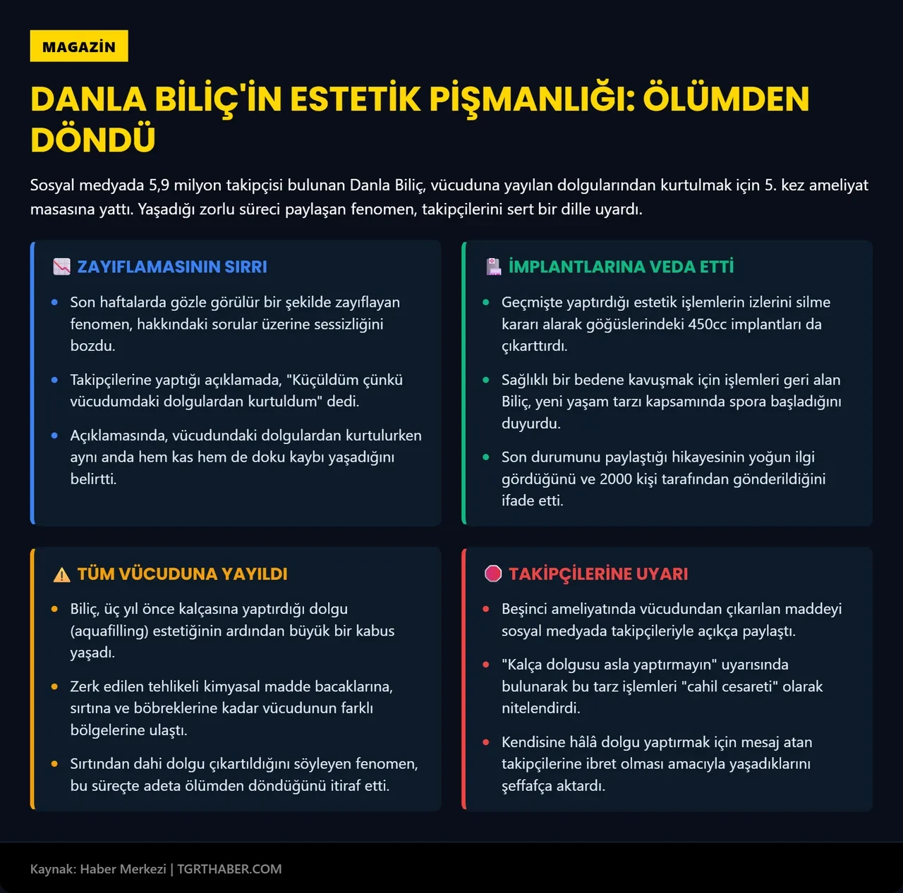 Danla Biliç'in son hali takipçilerini korkuttu! Fenomen sebebini bir bir anlattı 