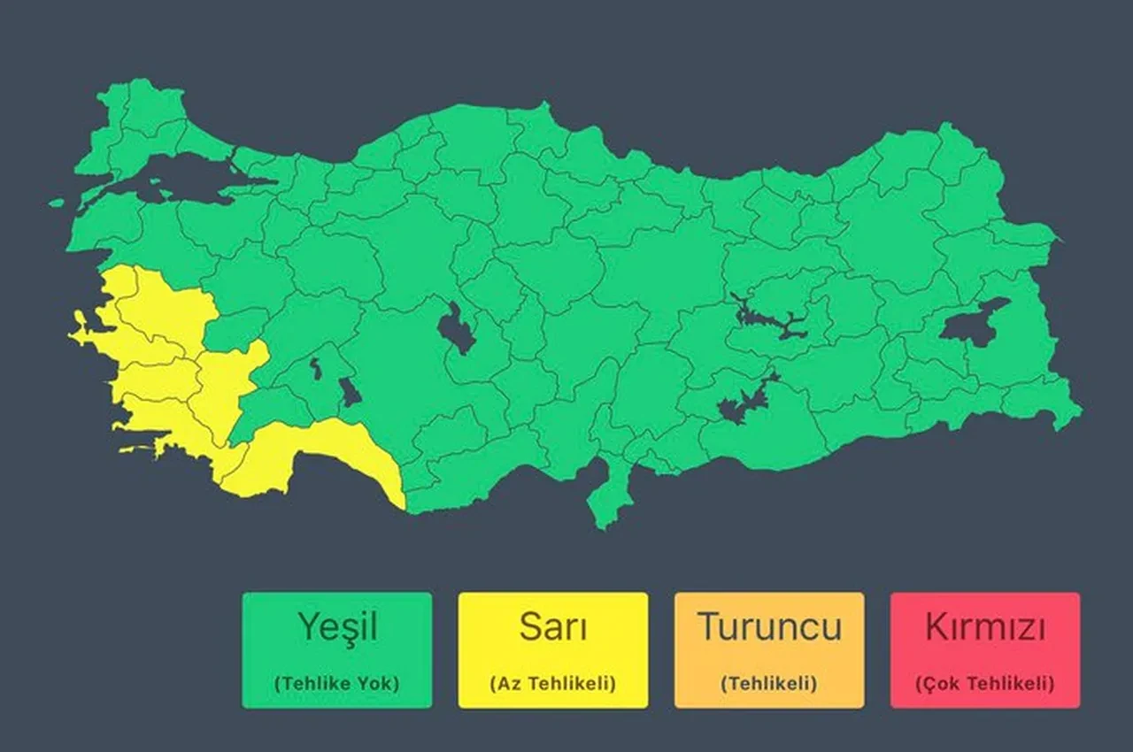İçişleri Bakanlığı’ndan 1 Nisan'da vatandaşlara kritik uyarı! 6 il için 'sarı kod'