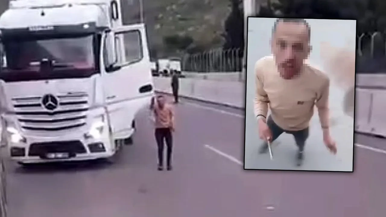 Kazaya sinirlendi, demir sopayla diğer sürücüye saldırdı! O anlar kamerada