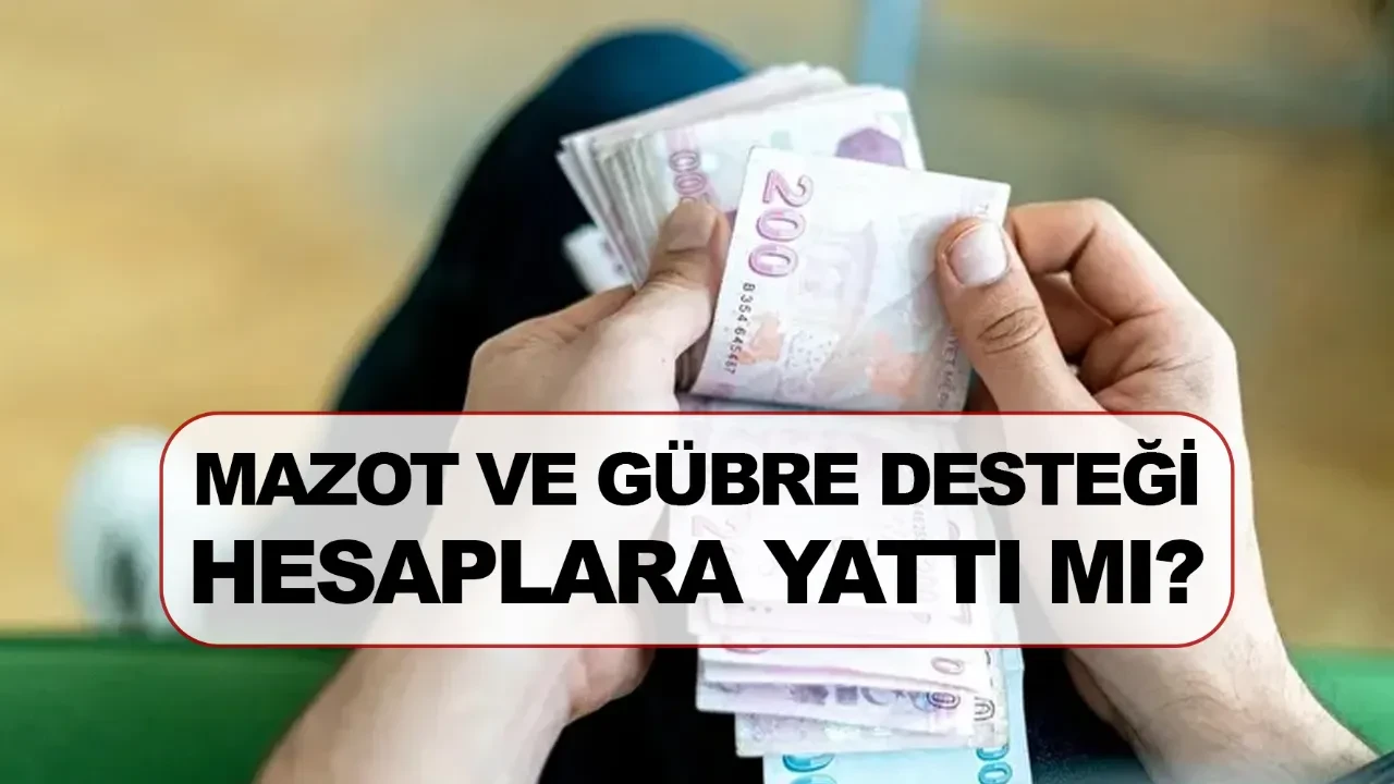 Mazot ve gübre desteği hesaplara yattı mı? TC kimlik numarası ile mazot ve gübre desteği sorgulama