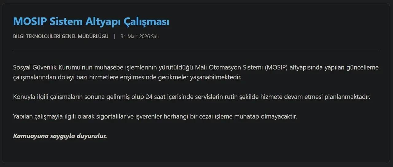 SGK ödeme sistemi çöktü mü, ne zaman düzelecek? Resmi açıklama geldi