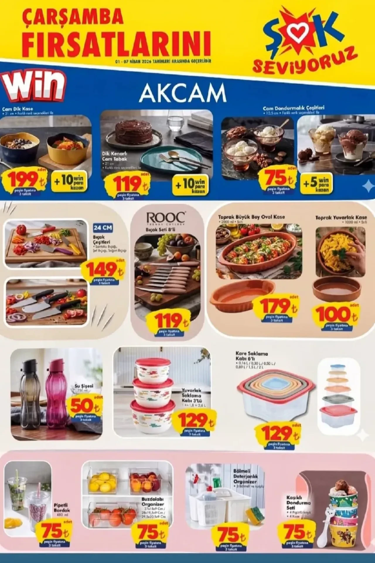 ŞOK 1- 7  Nisan Aktüel Ürünler Kataloğu 2026 belli oldu! Buharlı ütü, su ısıtıcı, dikey süpürge, blender seti, çay-kahve seti geliyor