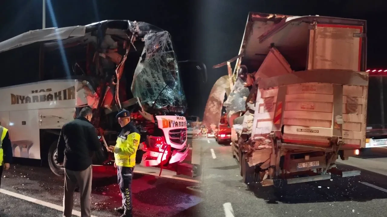 Yolcu otobüsü ile tır çarpıştı! Feci kazada yaralılar var