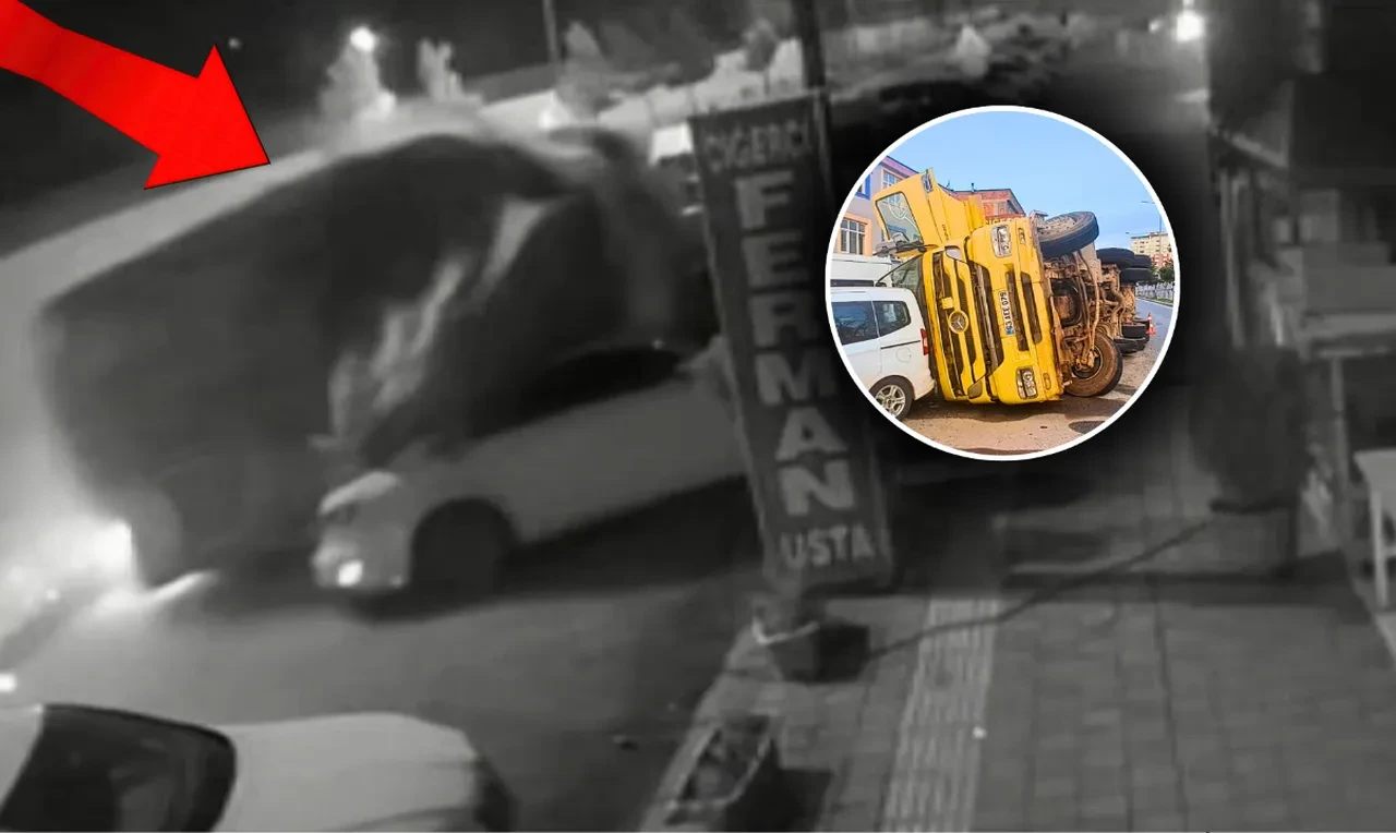 Diyarbakır'da devrilen tır 7 araca işte böyle çarptı! O anlar kamerada
