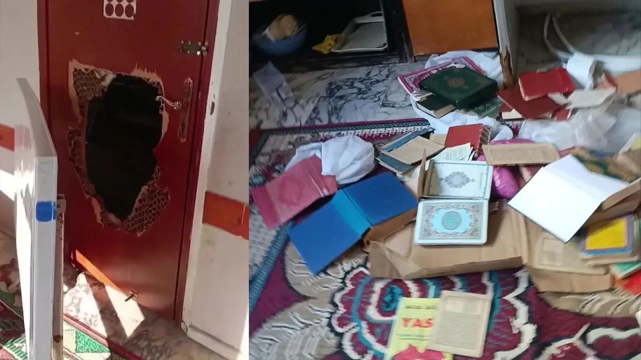 Kur'an kursuna çirkin saldırı! Kapıyı kırıp içeri girdiler, Kur'an-ı Kerim'leri yırtıp yerlere attılar