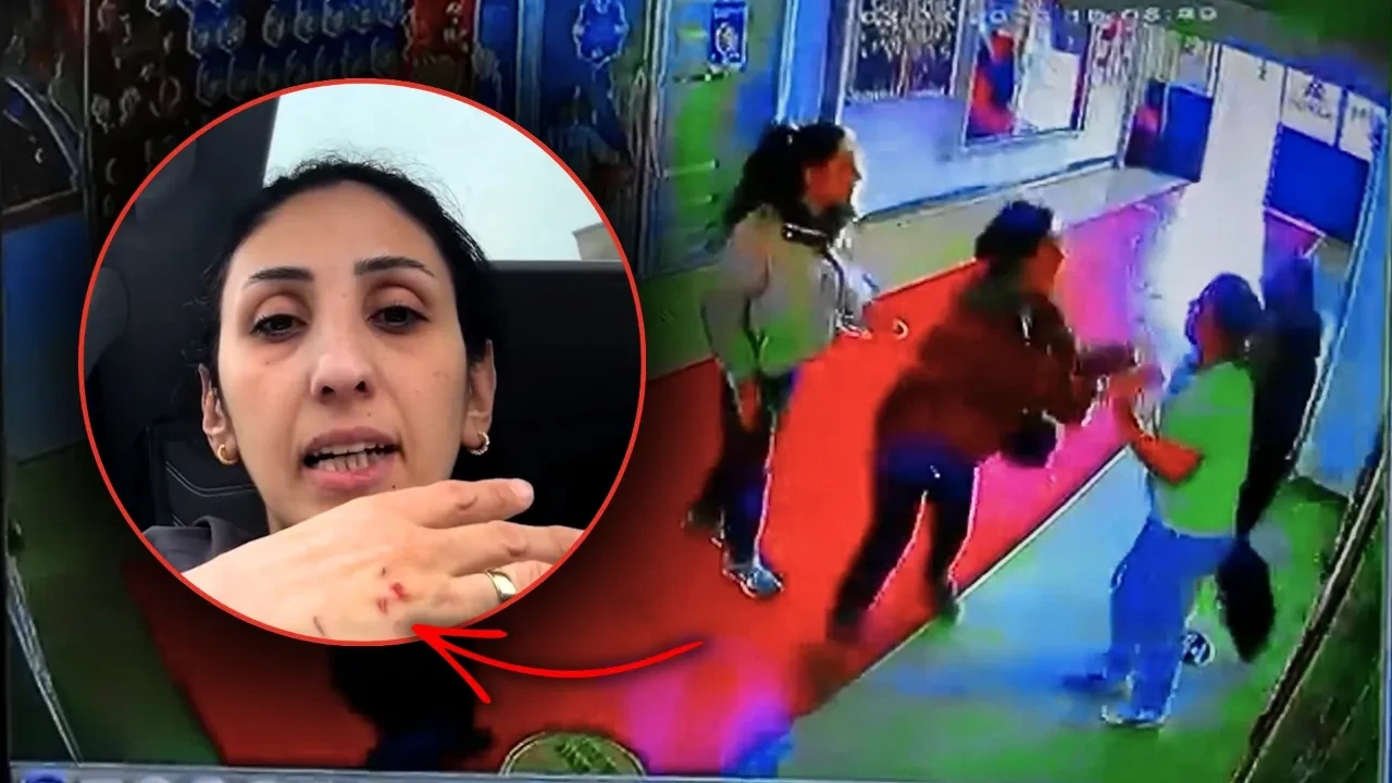 Okulda akılalmaz kavga: Veliler saç saça baş başa kavga etti! O anlar kamerada