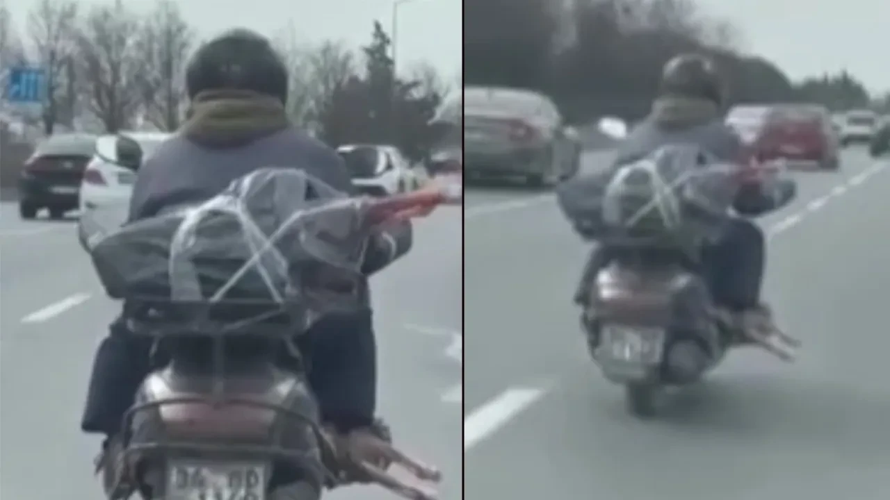 Gıda terörü kamerada! Yeni kesilen hayvanı ayağının altında taşıdı