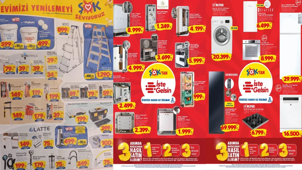 ŞOK 7-10 Mart aktüel ürünler kataloğu 2026! Banyo ürünleri, tadilat malzemeleri, merdiven ve boya çeşitleri geliyor 