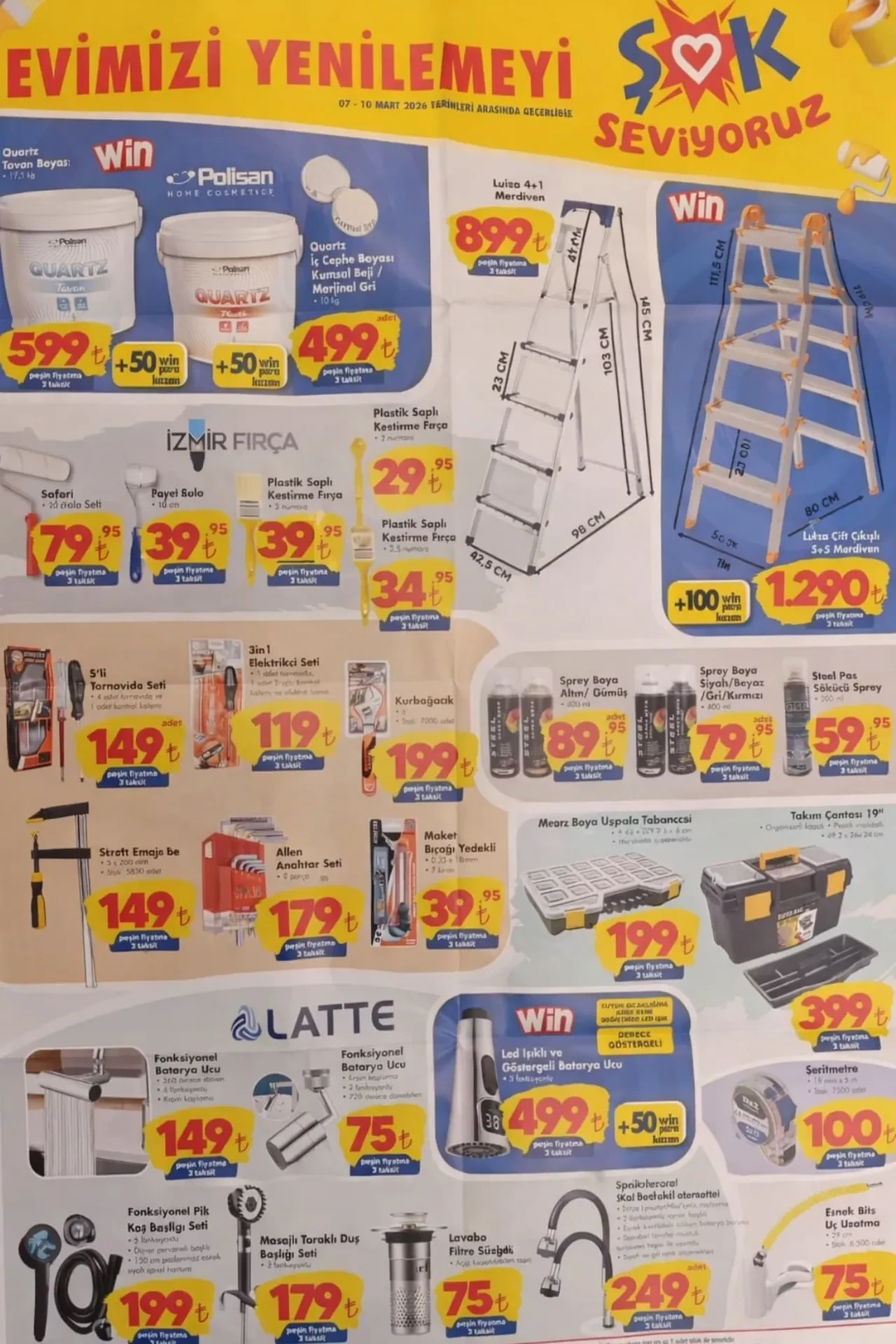 ŞOK 7-10 Mart aktüel ürünler kataloğu 2026! Banyo ürünleri, tadilat malzemeleri, merdiven ve boya çeşitleri geliyor 