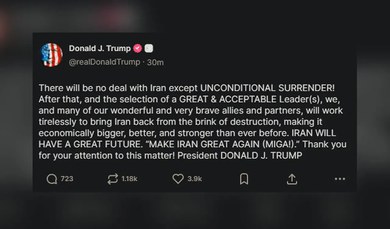 Donald Trump'tan İran'a uyarı: Koşulsuz teslimiyet dışında anlaşma yok