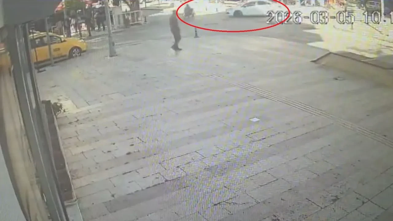Engelli aracına çarptı, kartvizit bırakıp kaçtı! Sıra dışı kaza kamerada