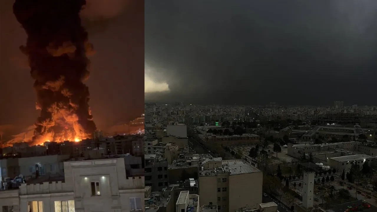 ABD ve İsrail, İran'ın petrol depolarını vurdu, Tahran'a kül yağdı: Maskesiz dışarı çıkmayın!