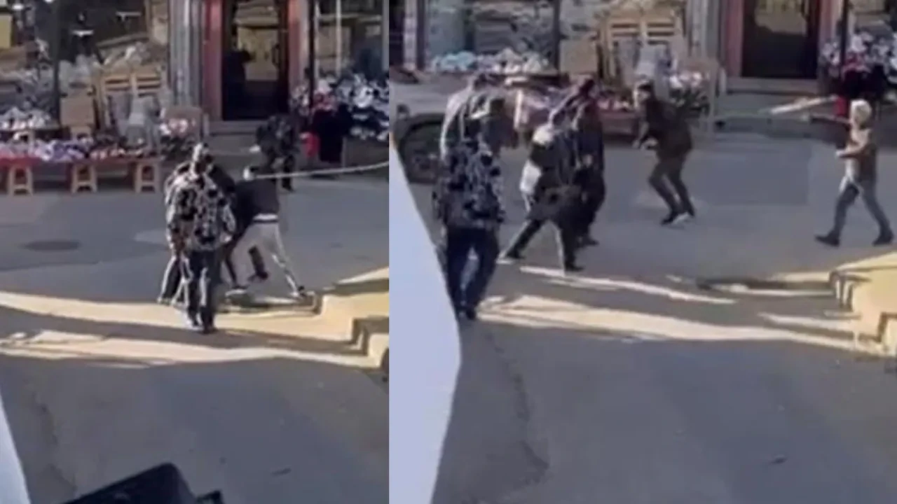 Bursa'da esnaf sokağı ringe çevirdi! Yumruklar havada uçuştu