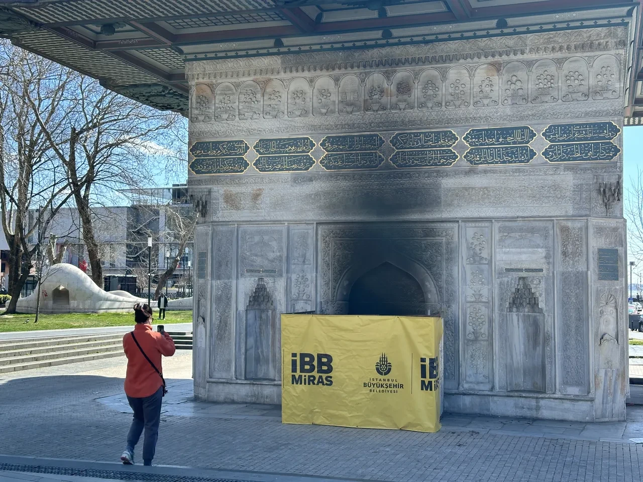 Tarihi Tophane Çeşmesi'ni yakan kişi belirlendi! Daha önce de yapmış