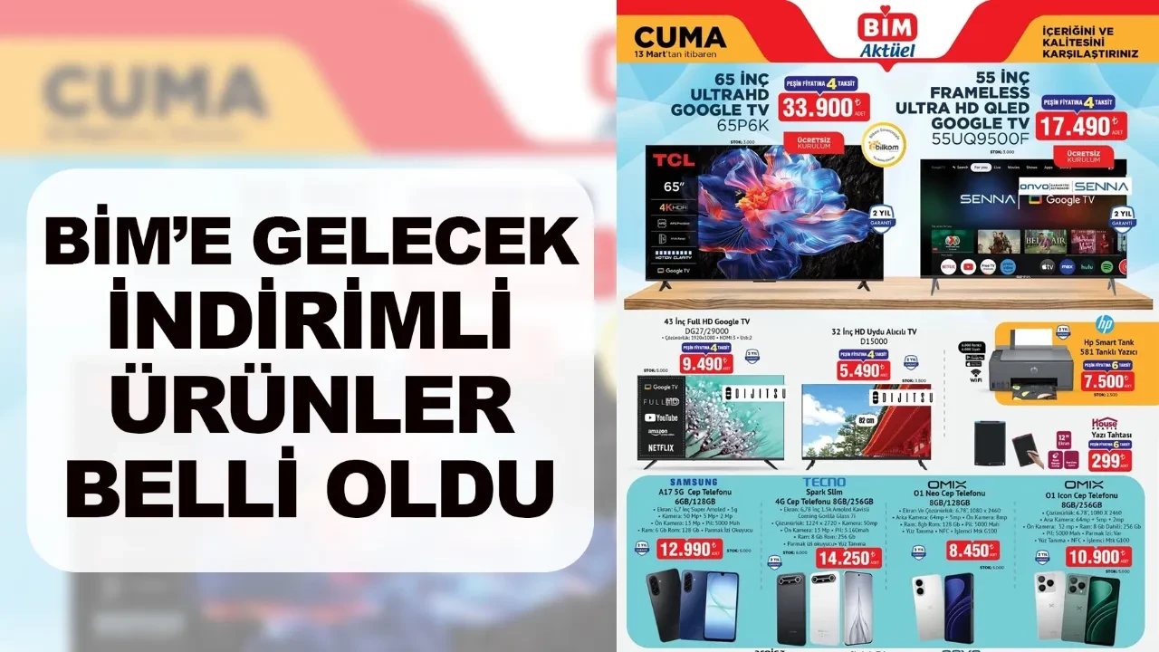 BİM’e gelecek indirimli ürünler belli oldu! 10-13 Mart BİM aktüel kataloğu