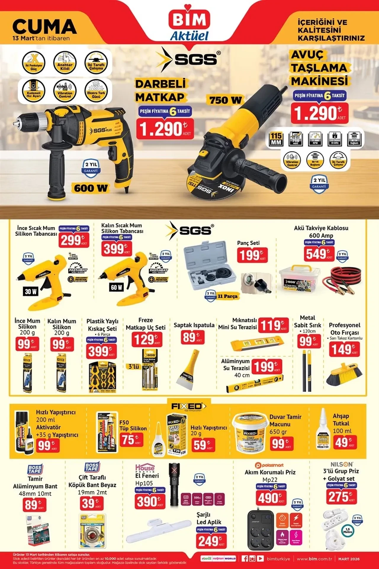 BİM’e gelecek indirimli ürünler belli oldu! 10-13 Mart BİM aktüel kataloğu
