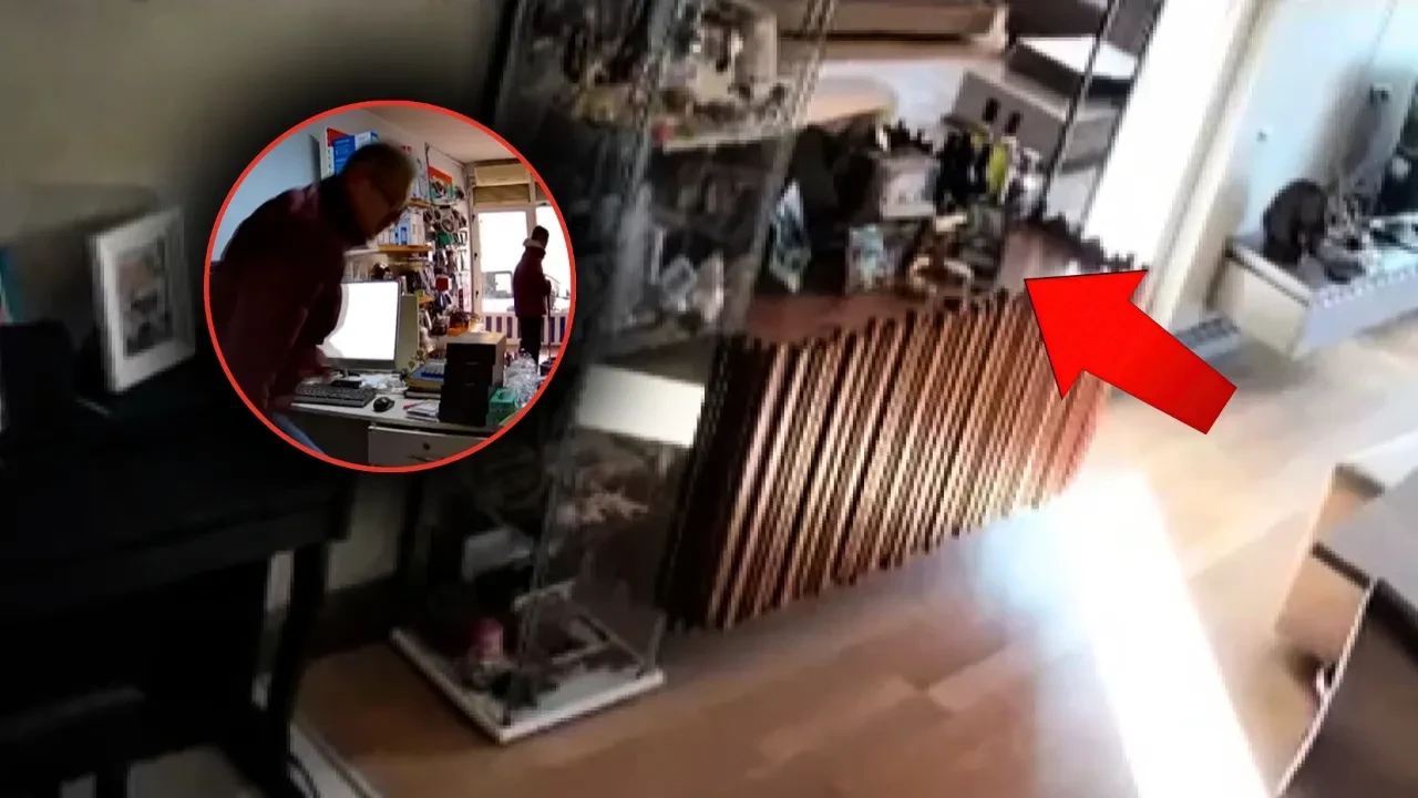 Denizli'de deprem kameralara böyle yansıdı! Depremle uyanan kadın sarsıntı bitinceye kadar dua etti