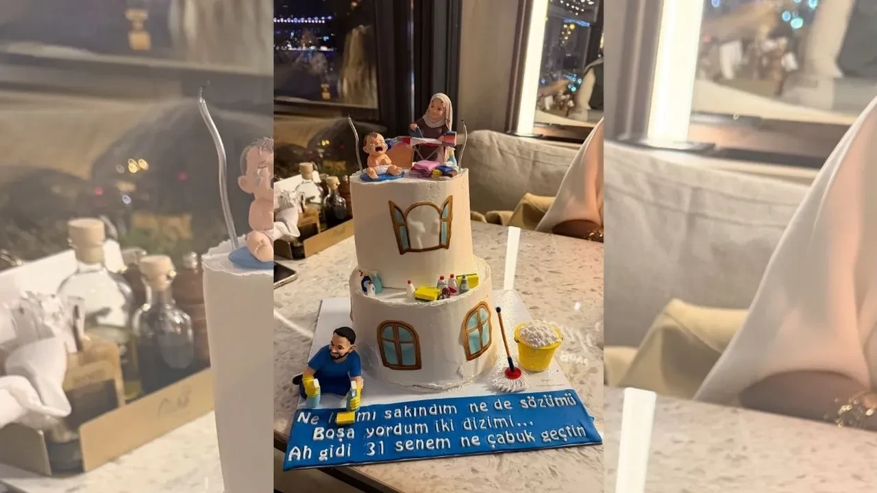Kadir Ezildi’nin pastasındaki bebek detayı dikkat çekti! Gamze Türkmen'in hamilelik iddiaları güçlendi