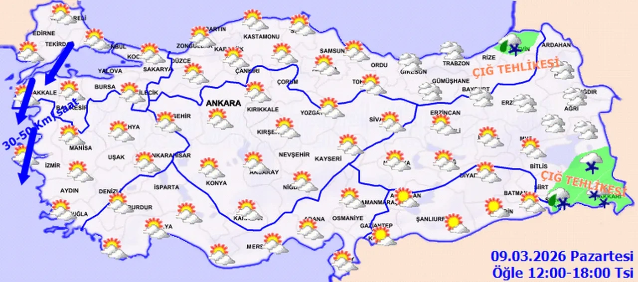 Meteoroloji birçok ili uyardı: Doğuda kar, batıda fırtına alarmı!
