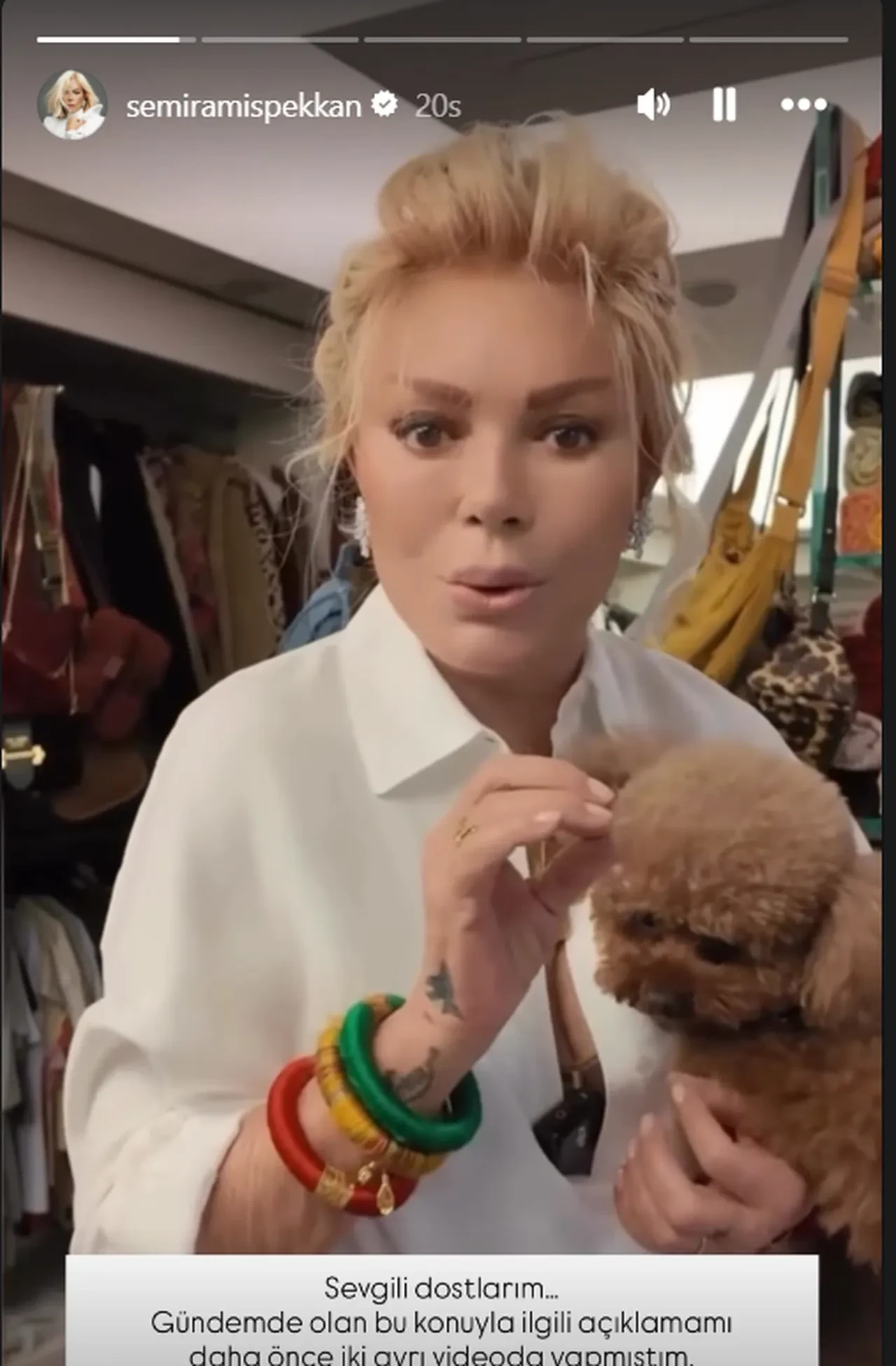 Semiramis Pekkan, köpeğinin AVM'ye tuvaletini yaptığı iddiasına cevap verdi