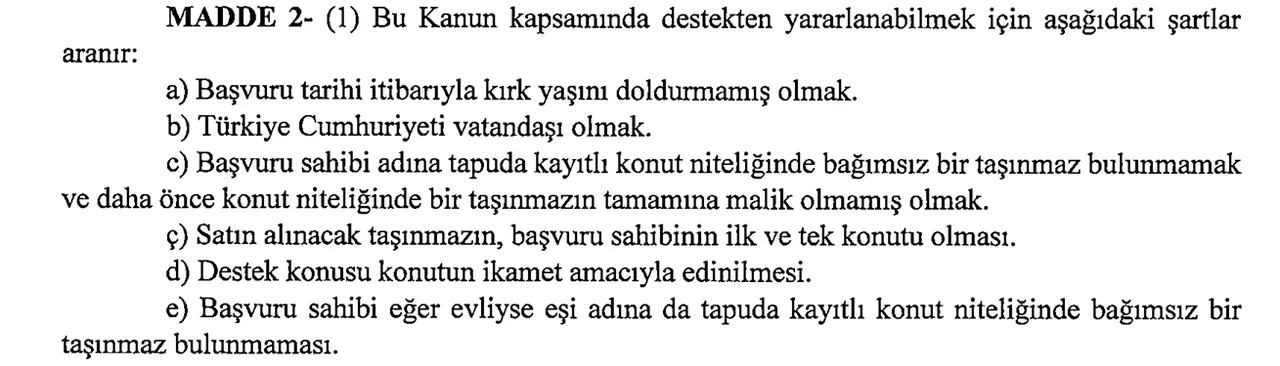 40 yaş altına faizsiz konut desteği verilecek mi? TBMM'ye kanun teklifi verildi