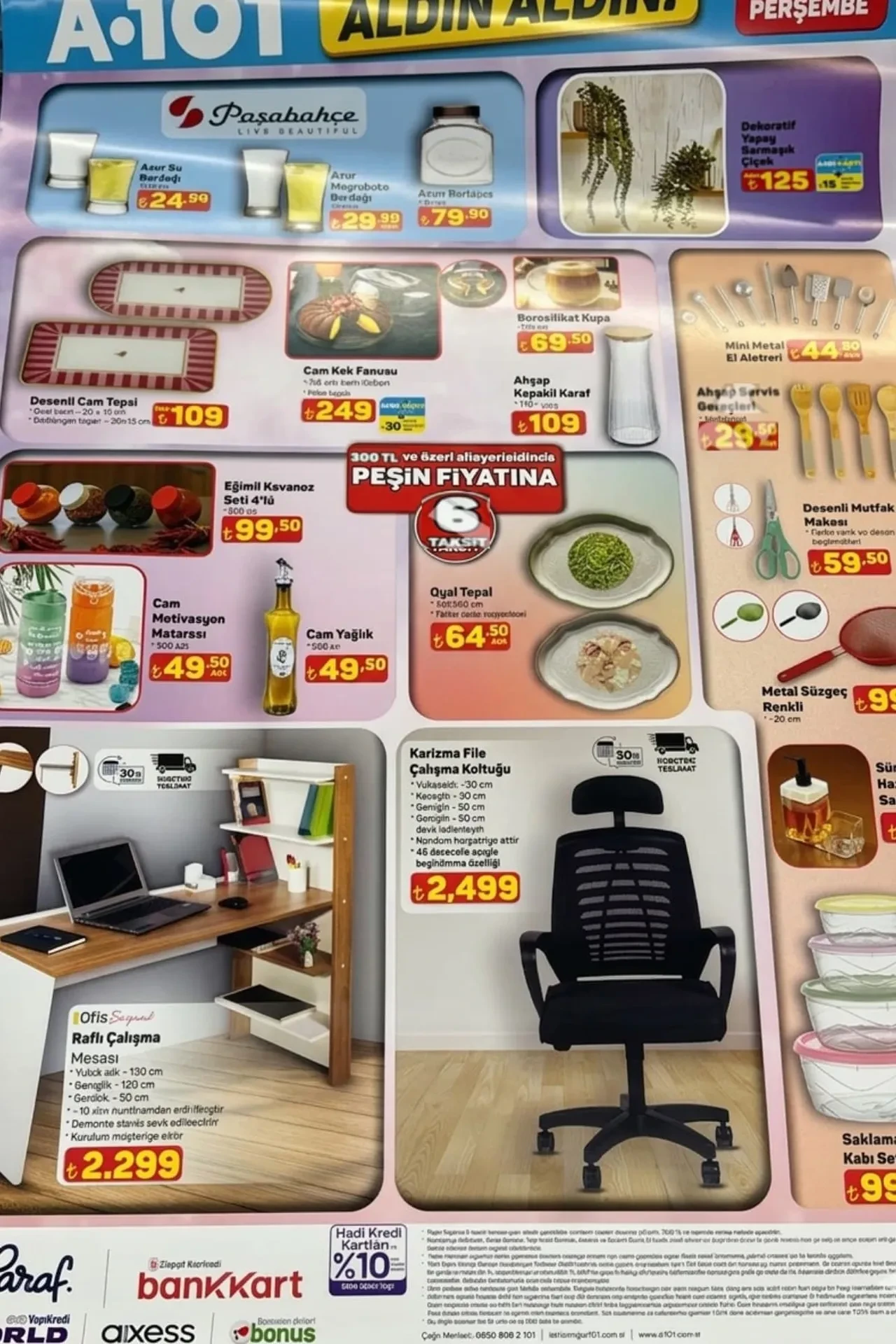 A101 2-9 Nisan aktüel ürünler kataloğu 2026 belli oldu! Çalışma koltuğu, masa, dokuma halı, ütü masası ve elektronik ev aletleri geliyor