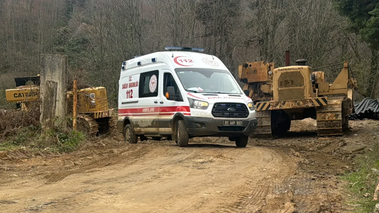 Düzce'de heyelan can aldı! 1 işçi öldü, 1 işçi yaralandı