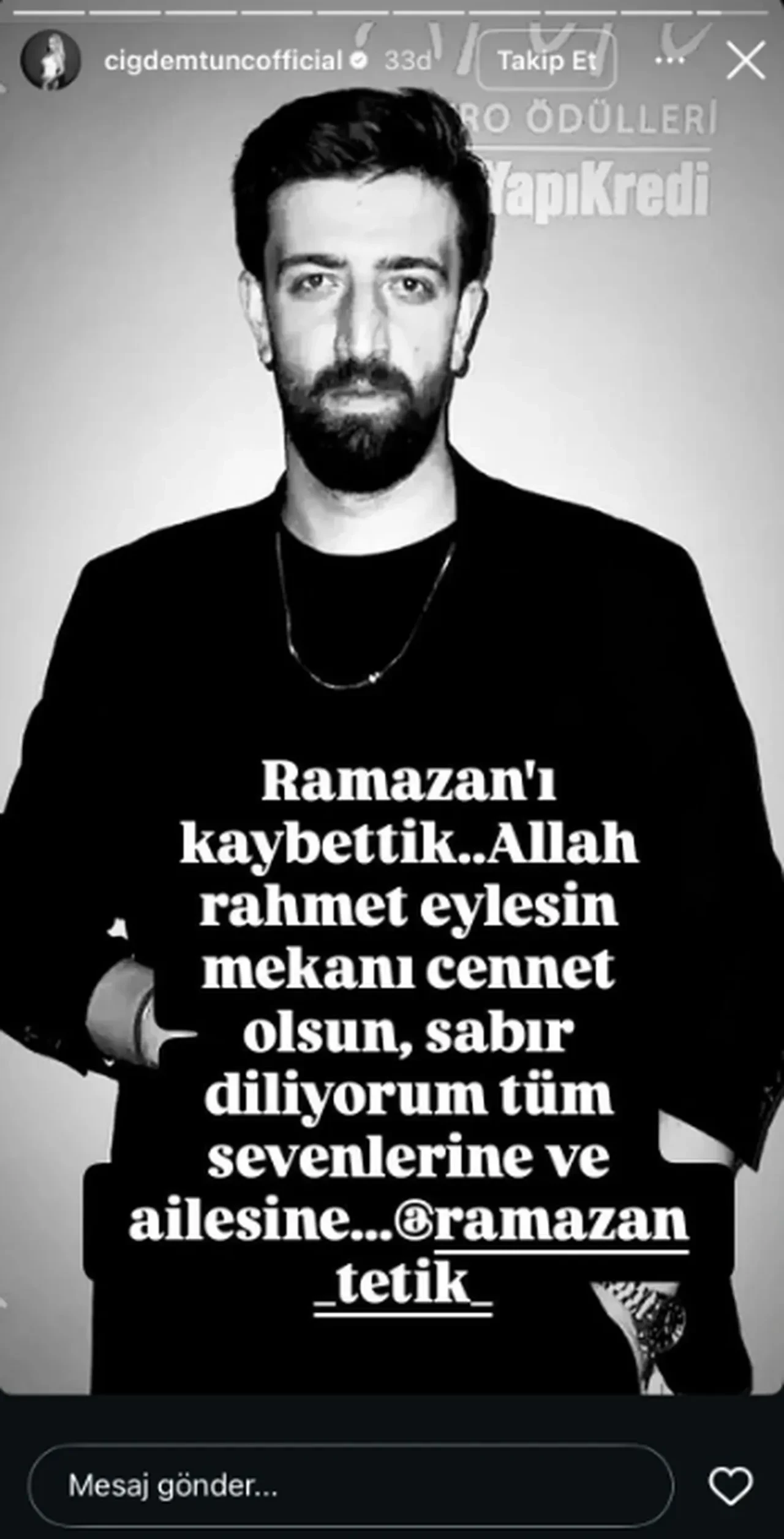 Genç oyuncudan acı haber! Eşref Rüya oyuncusu Ramazan Tetik hayatını kaybetti