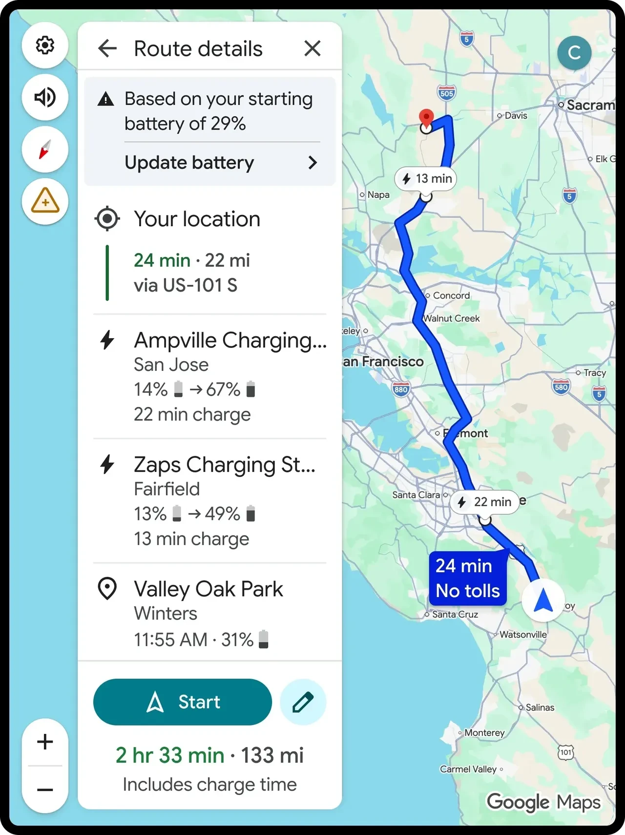 Google Maps’ten elektrikli araç sahiplerine yeni özellik