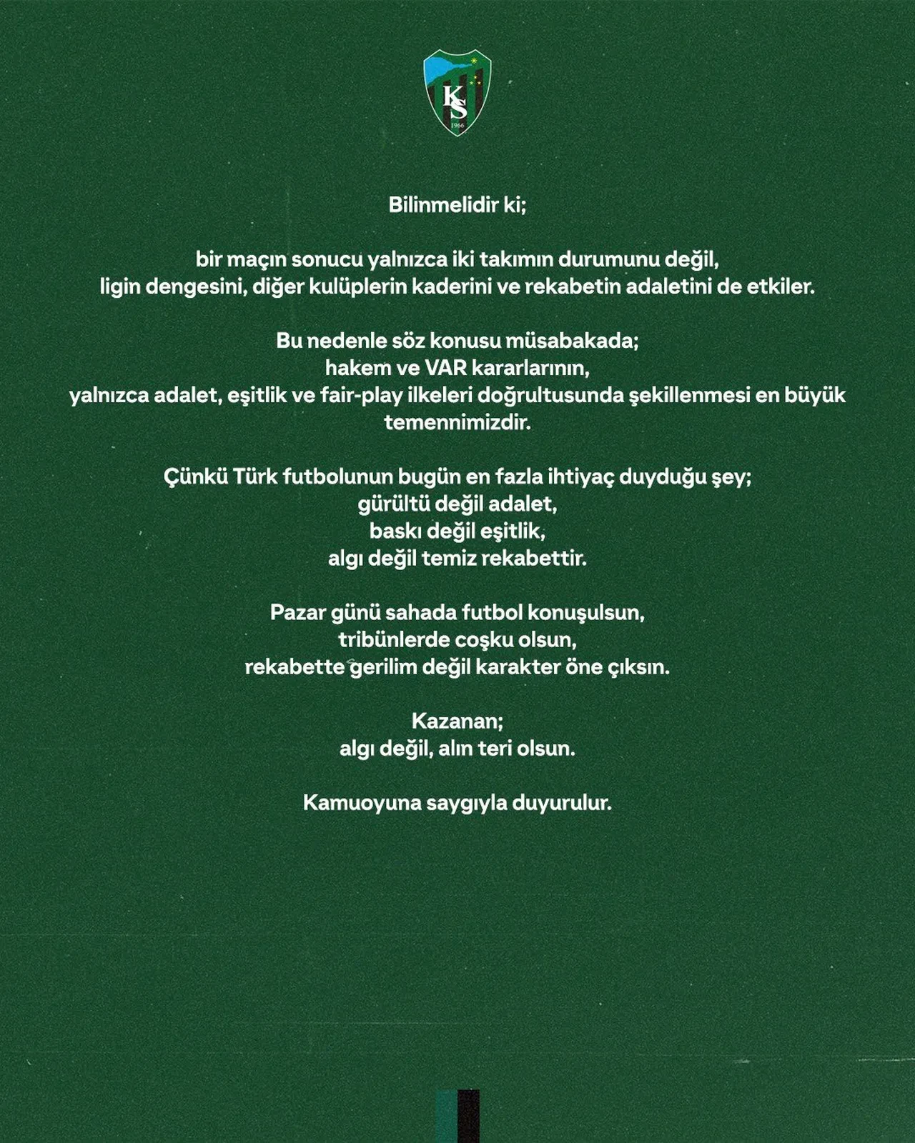 Kocaelispor'dan Galatasaray'a sert cevap: "Boyun eğmeyiz!"