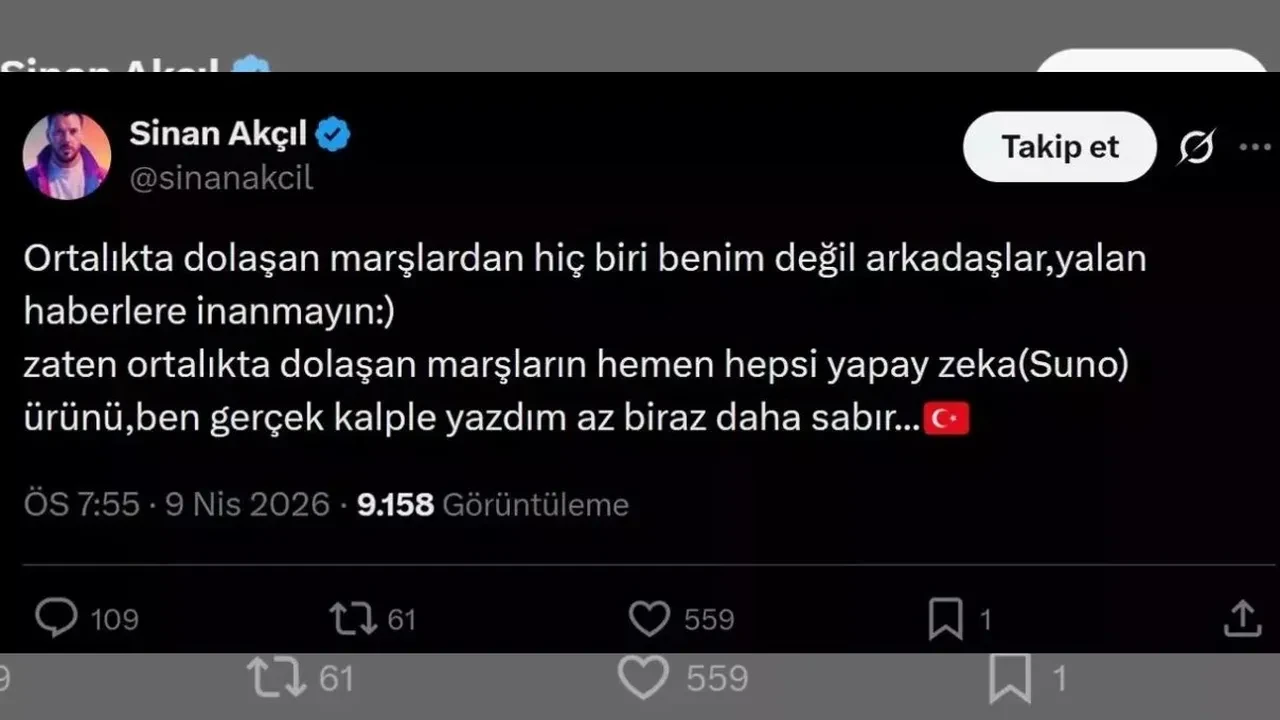 Milli Takım için marş yazan Sinan Akçıl’dan sert açıklama! “Yalan haberlere inanmayın”