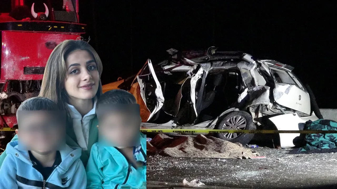 Yürek yakan kaza! 26 yaşındaki anne çocuklarını korumaya çalışırken can verdi