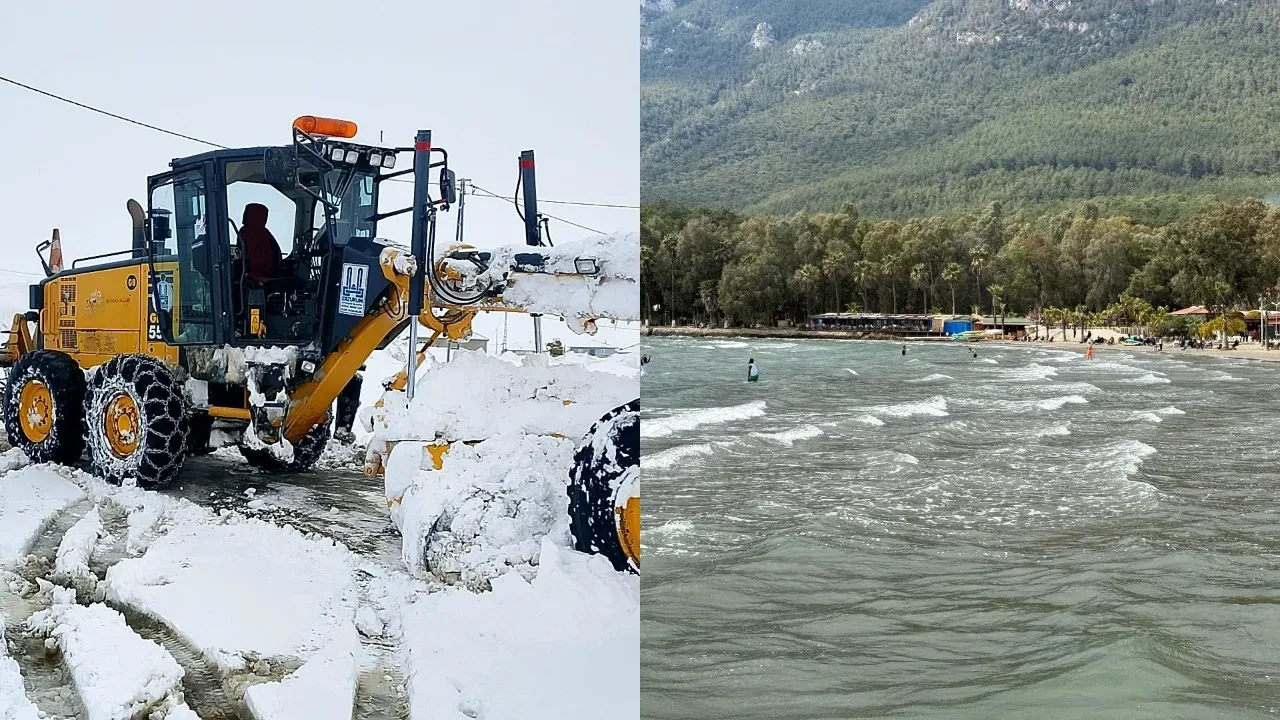 Arada sadece 24 saat var: Hem kar esareti ve hem deniz keyfi yaşanıyor