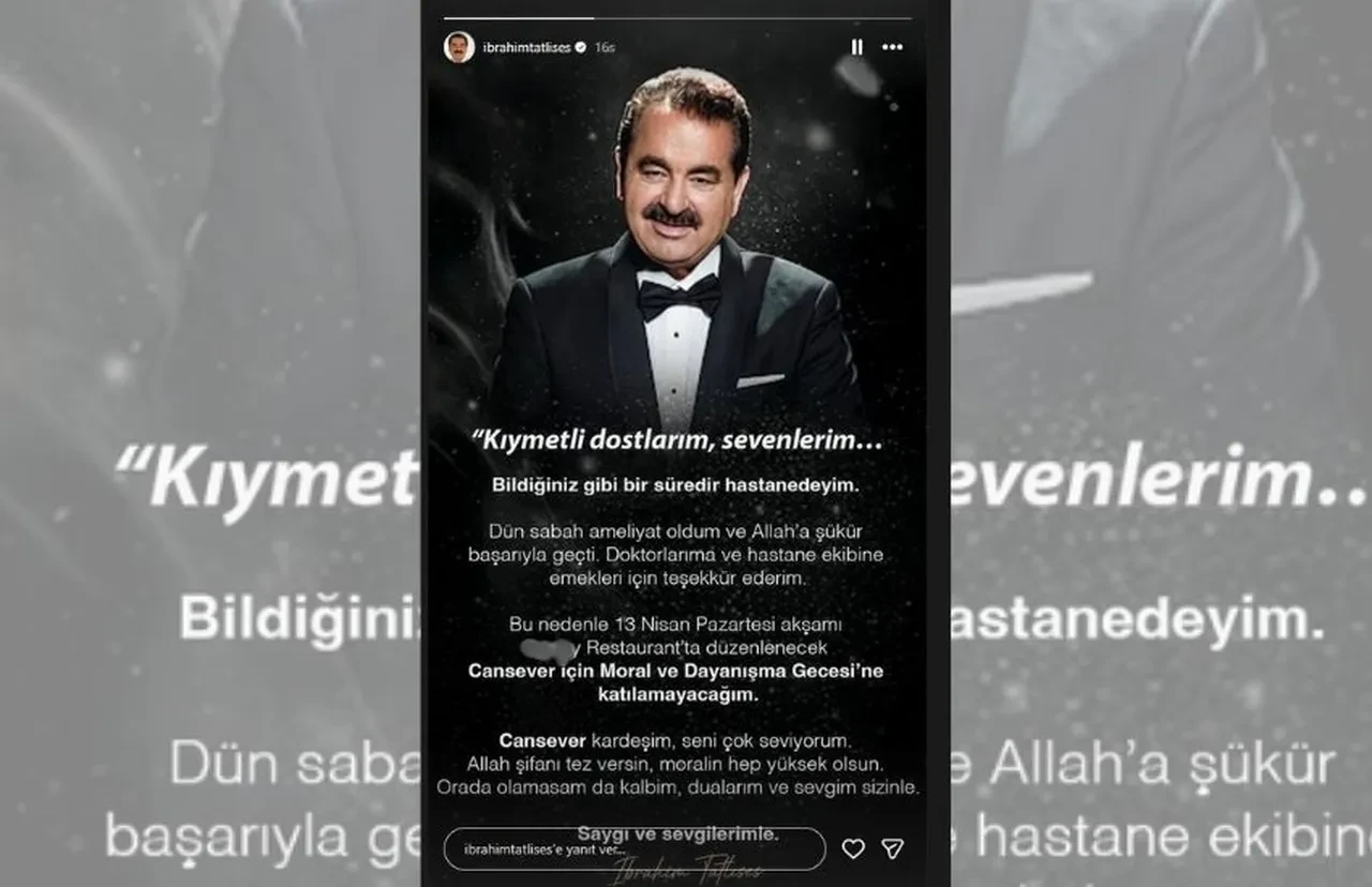 İbrahim Tatlıses'ten son sağlık durumuyla ilgili ilk açıklama! Kanser tedavisi gören Cansever'i de unutmadı 
