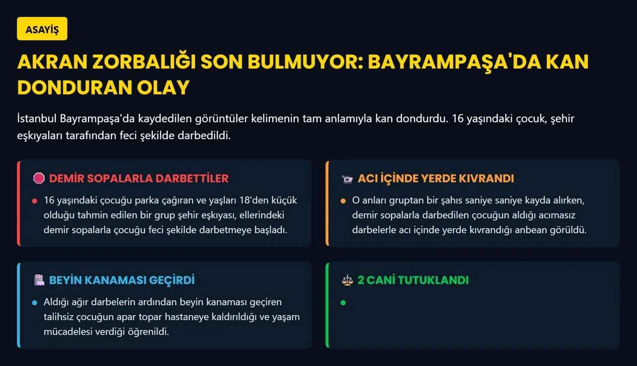 İstanbul'da kan donduran görüntüler! 16 yaşındaki çocuk demir sopalarla darbedildi