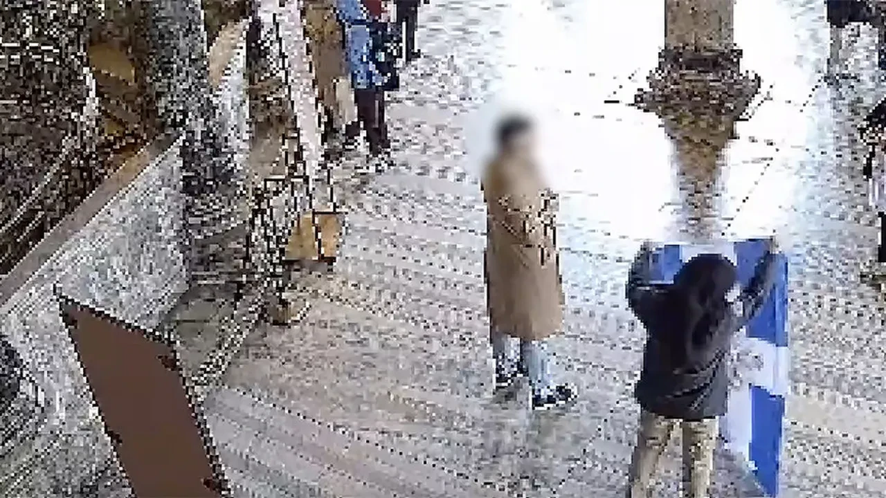 Ayasofya-i Kebir Cami-i Şerifi'nde provokatif eylem: Yunan bayrağı açıp kışkırttılar