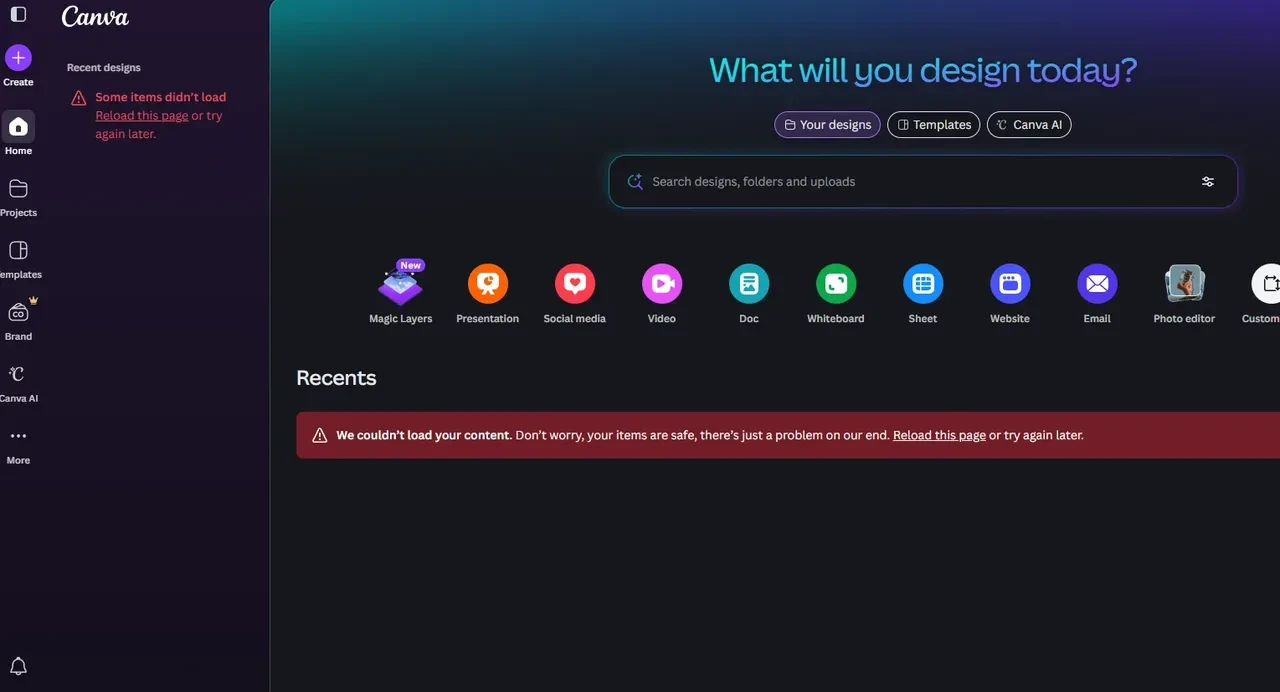 Canva çöktü mü: neden açılmıyor? 14 Nisan erişim sorunu son dakika