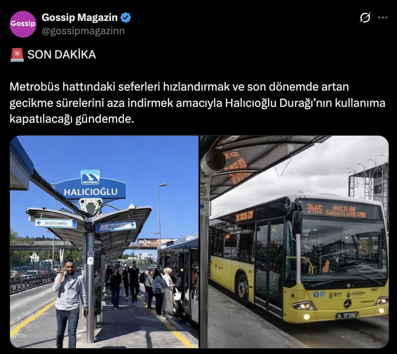 "Halıcıoğlu metrobüs durağı kullanıma kapatılıyor" iddiası yalanlandı! İstanbul Büyükşehir Belediyesi kaynakları açıkladı