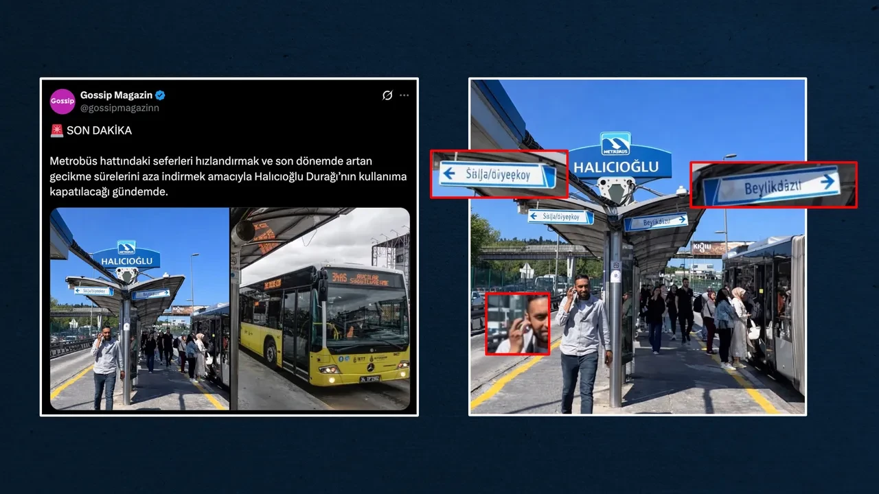 "Halıcıoğlu metrobüs durağı kullanıma kapatılıyor" iddiası yalanlandı! İstanbul Büyükşehir Belediyesi kaynakları açıkladı